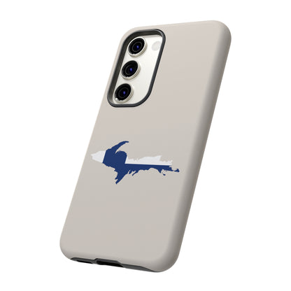 Michigan Upper Peninsula Tough Phone Case (w/ UP Finland Flag Outline) | Samsung & Pixel Android