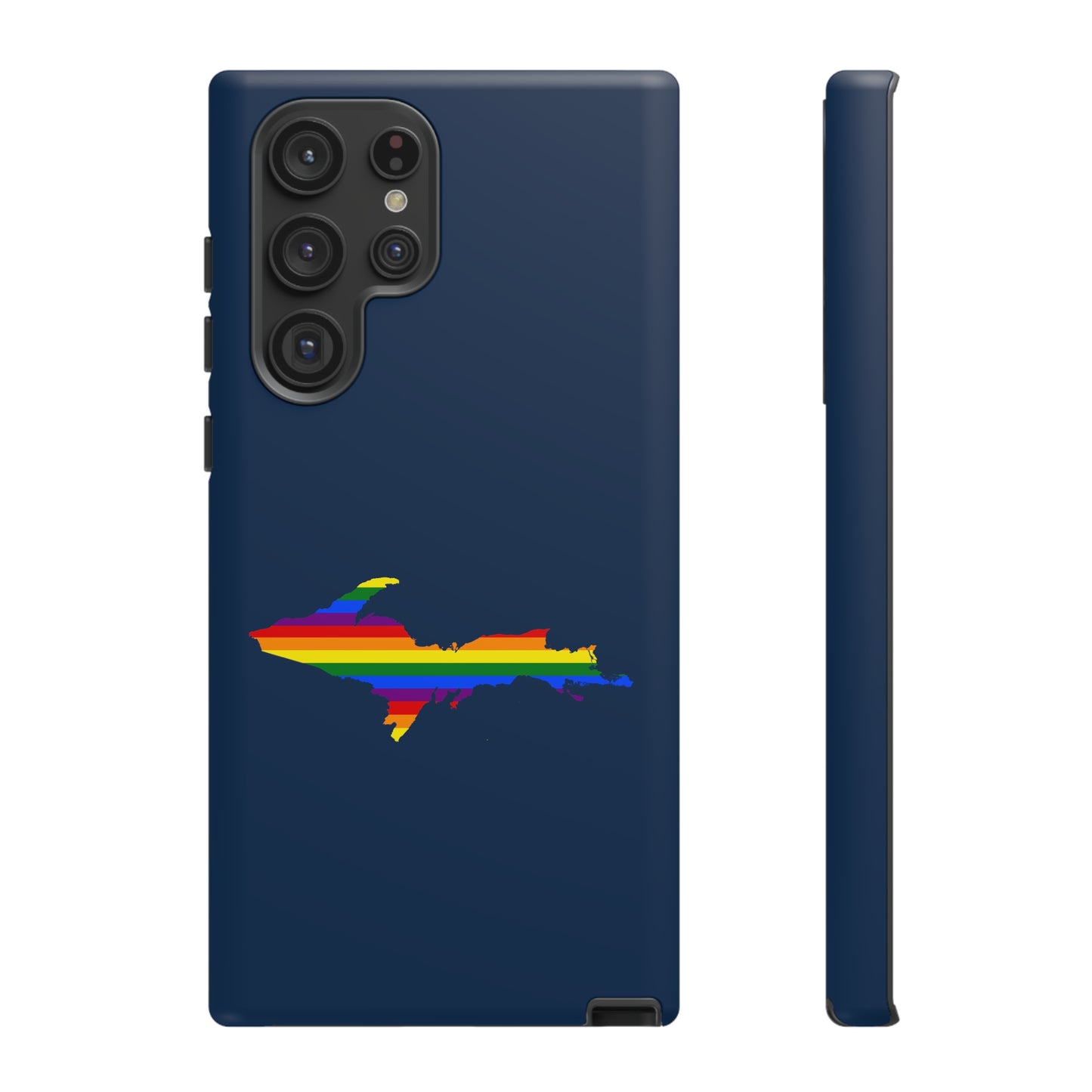 Michigan Upper Peninsula Tough Phone Case (Navy w/ UP Pride Flag Outline) | Samsung & Pixel Android