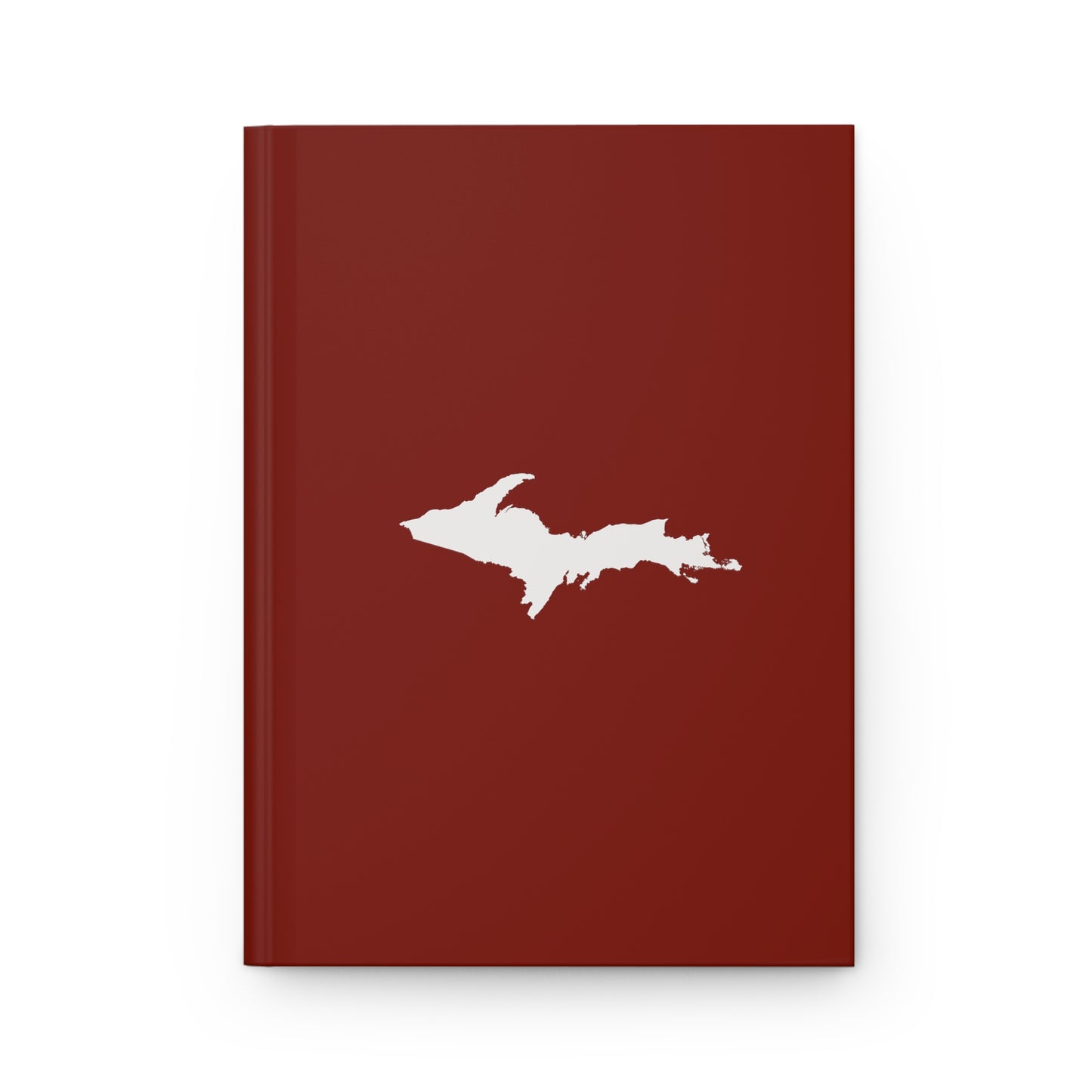 Michigan Upper Peninsula Hardcover Journal (Cherryland Red w/ UP Outline) | Ruled - 150pgs