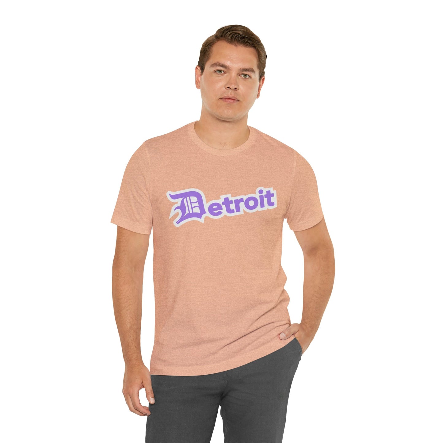 Detroit' T-Shirt (Lavender w/ Old English 'D') | Unisex Standard