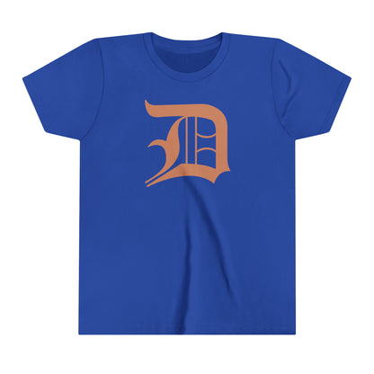 Detroit 'Old English D' T-Shirt (Copper Color) | Youth Short Sleeve