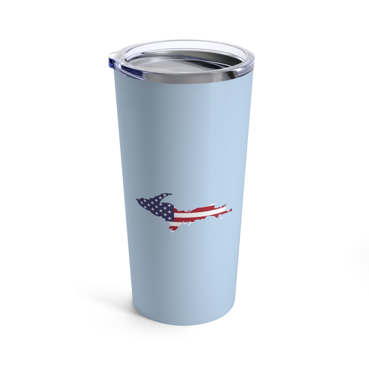 Michigan Upper Peninsula Tumbler (w/ UP USA Flag) | Light Blue - 20oz