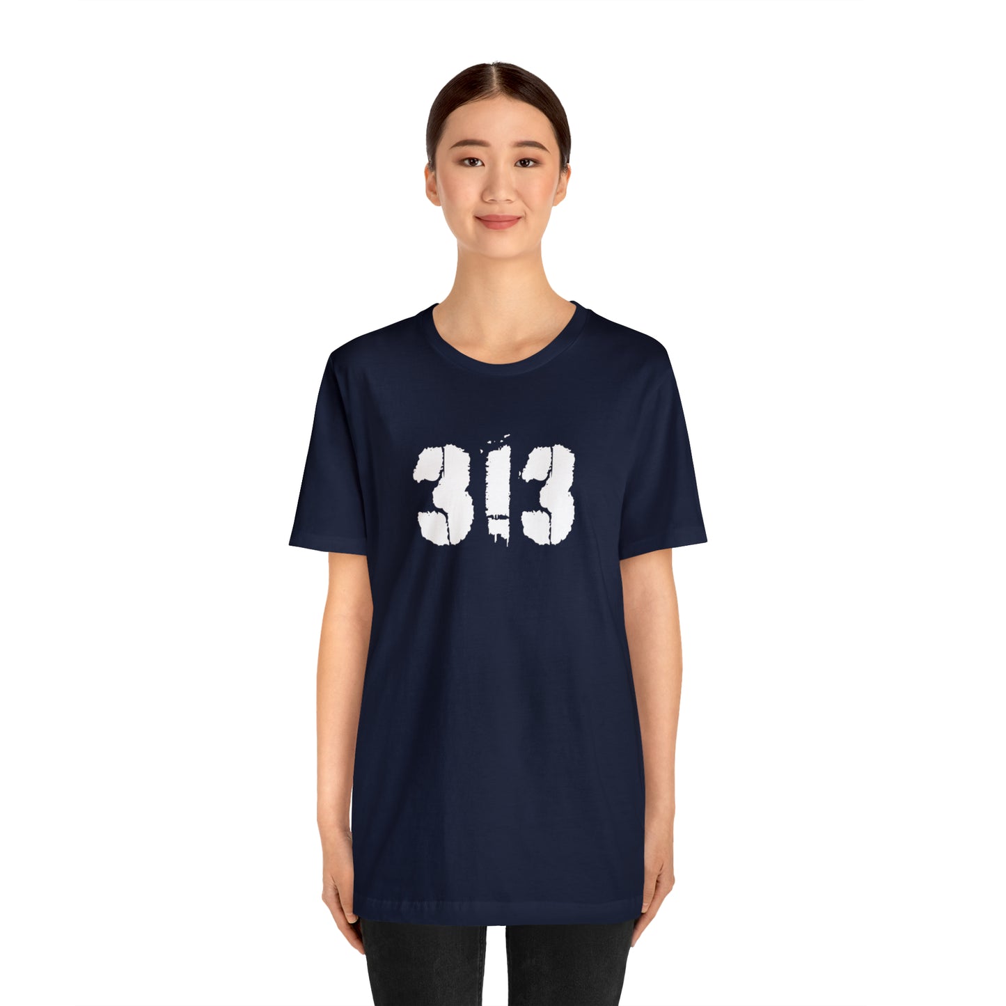 Detroit '313' T-Shirt (Spray Stencil Font) | Unisex Standard Fit