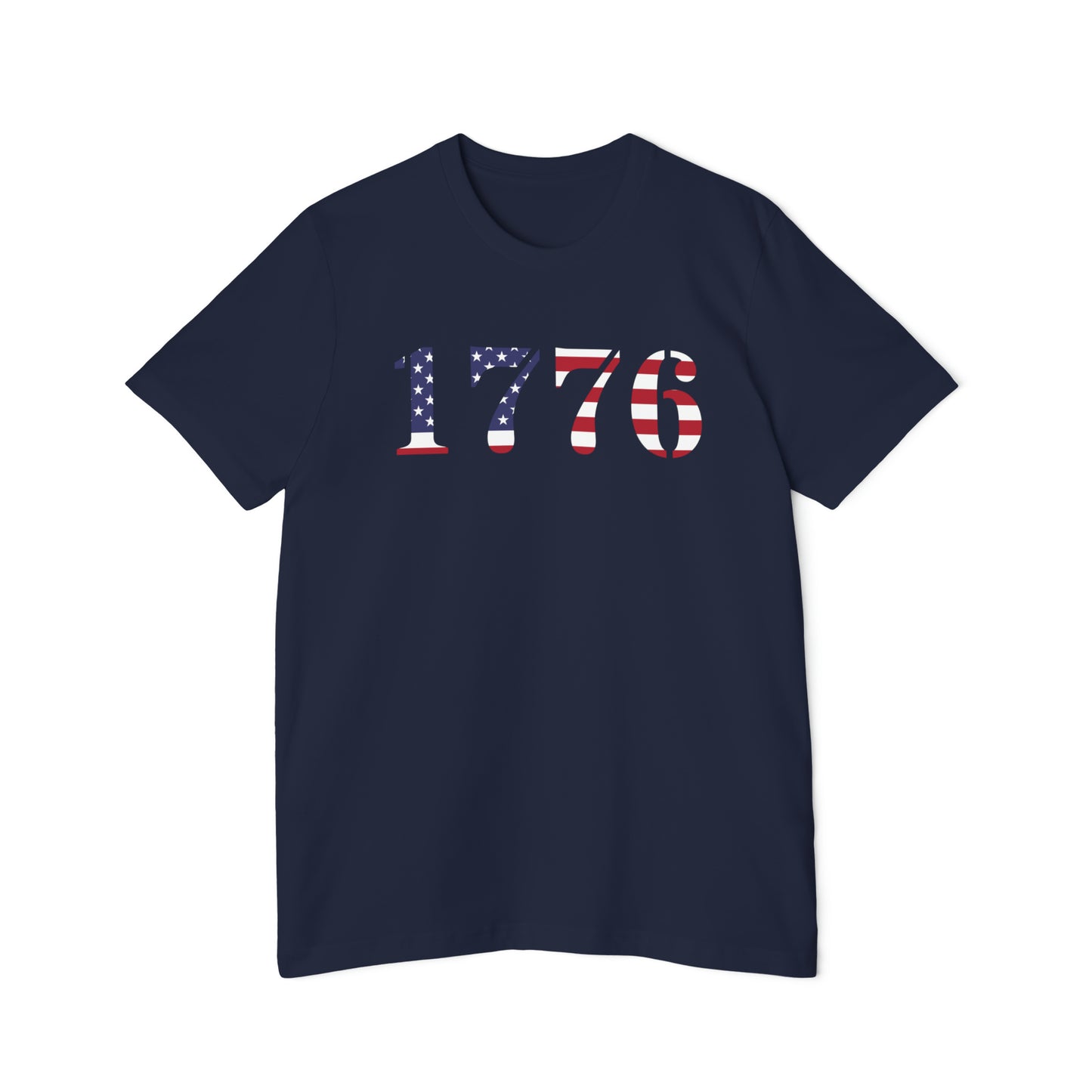 '1776' T-Shirt (Army Stencil Flag Colors) | Made in USA