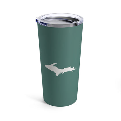 Michigan Upper Peninsula Tumbler (w/ UP Outline) | Copper Green - 20oz