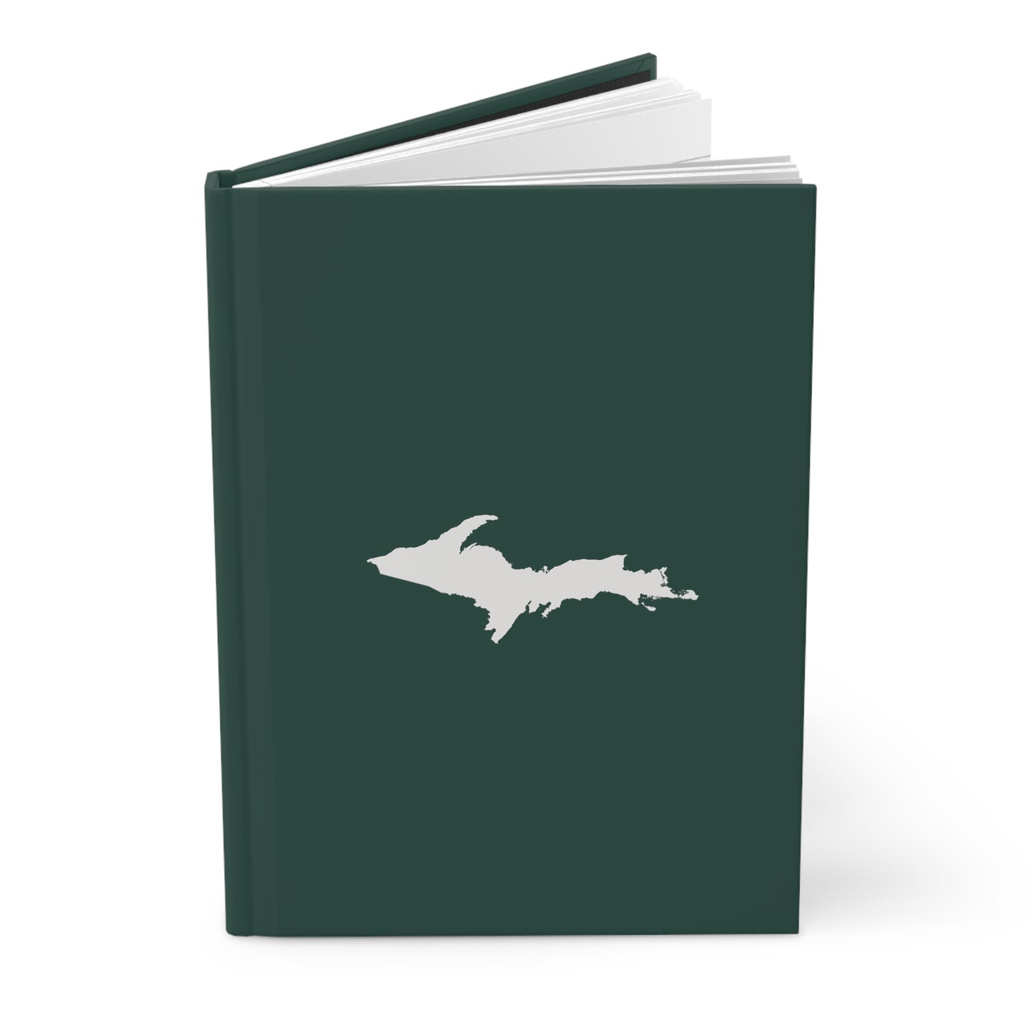 Michigan Upper Peninsula Hardcover Journal (Laconic Green w/ UP Outline) | Ruled - 150pgs