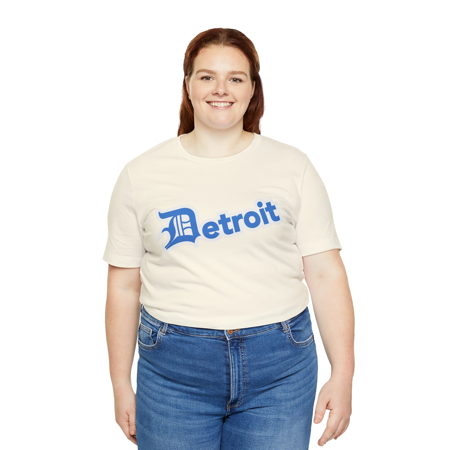 'Detroit' T-Shirt (Azure w/ Old English 'D') | Unisex Standard