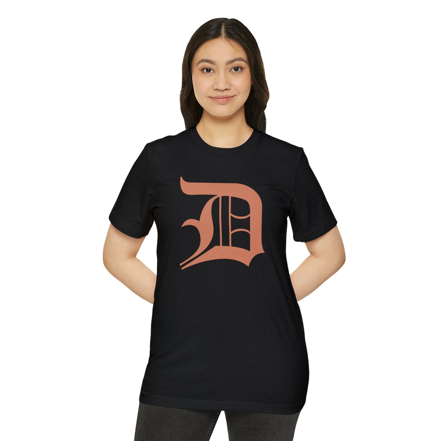 Detroit 'Old English D' T-Shirt (Copper) | Unisex Recycled Organic