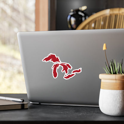 Great Lakes Kiss-Cut Windshield Decal | Thimbleberry Red