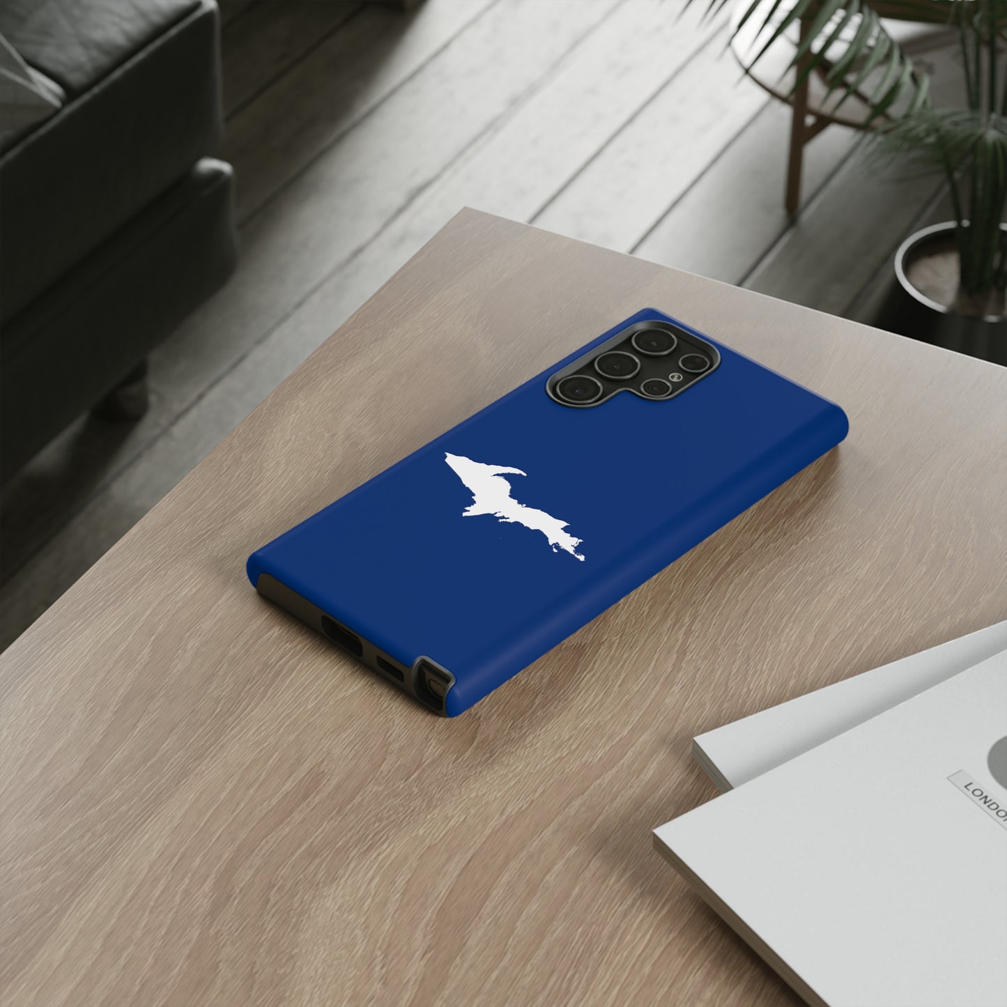 Michigan Upper Peninsula Tough Phone Case (Dearborn Blue w/ UP Outline) | Samsung & Pixel Android