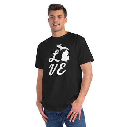 Michigan 'Love' T-Shirt (Script Font) | Unisex Organic