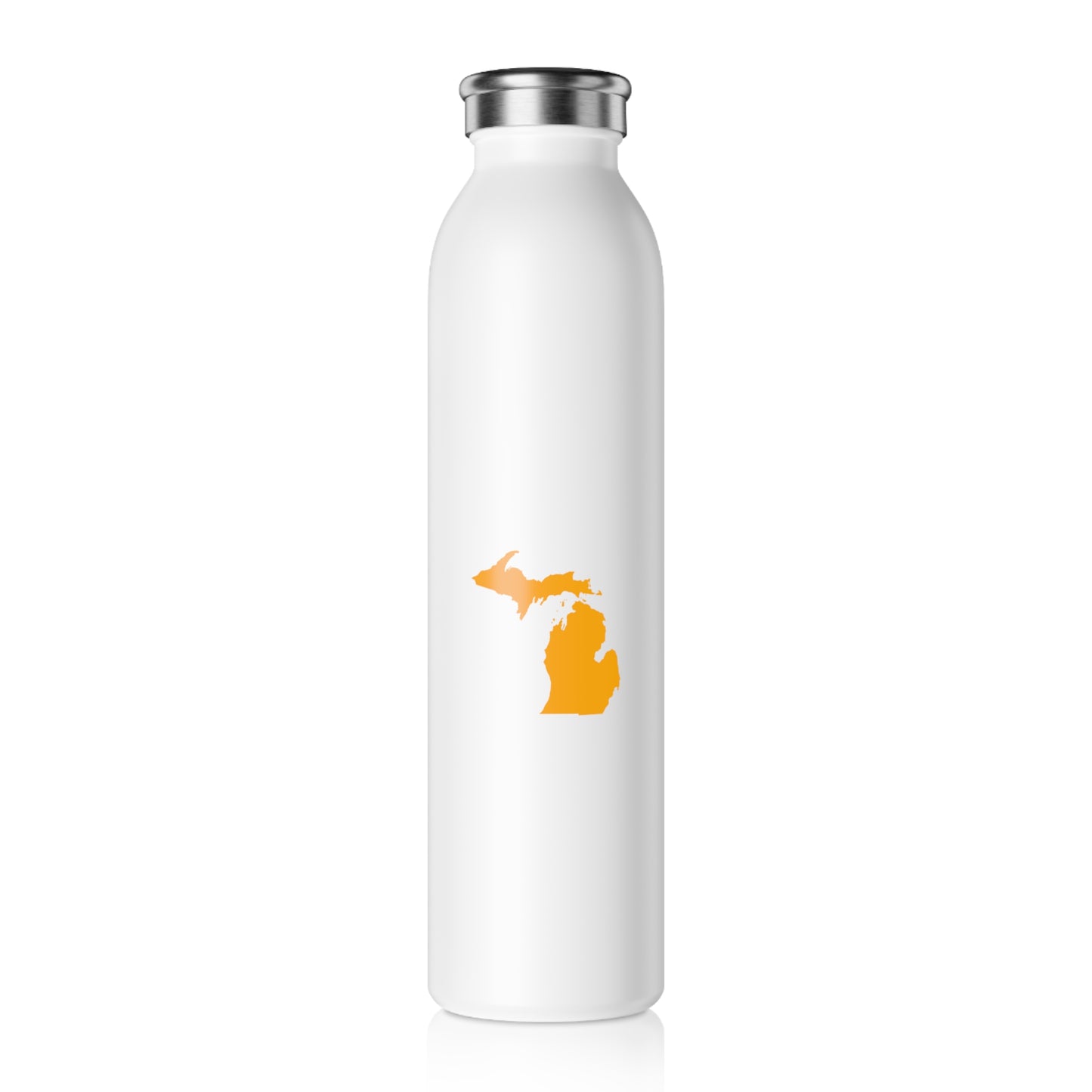 Michigan Water Bottle (w/ Birch Leaf Orange Outline) | 20oz Double-Walled