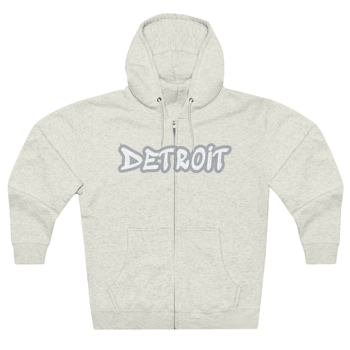 Detroit' Hoodie (Silver Tag Font) | Unisex Full Zip