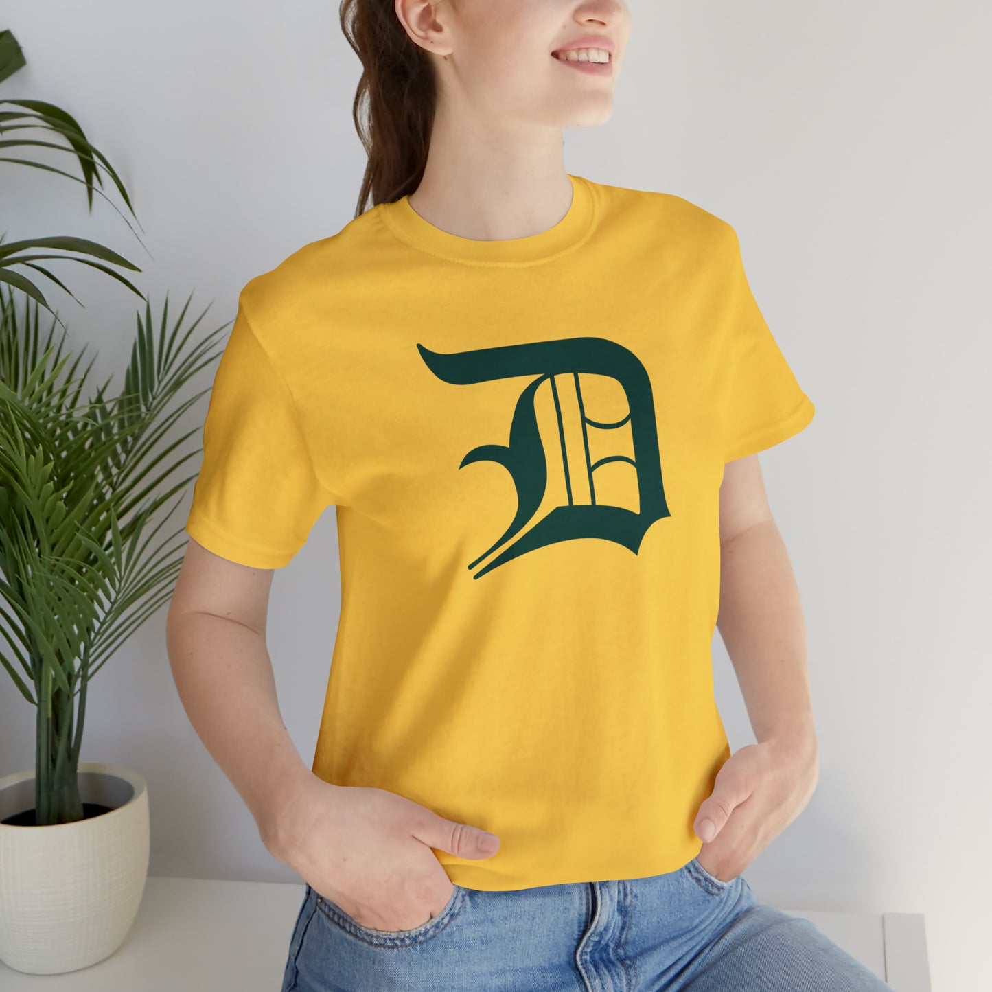 Detroit 'Old English D' T-Shirt (Laconic Green) | Unisex Standard