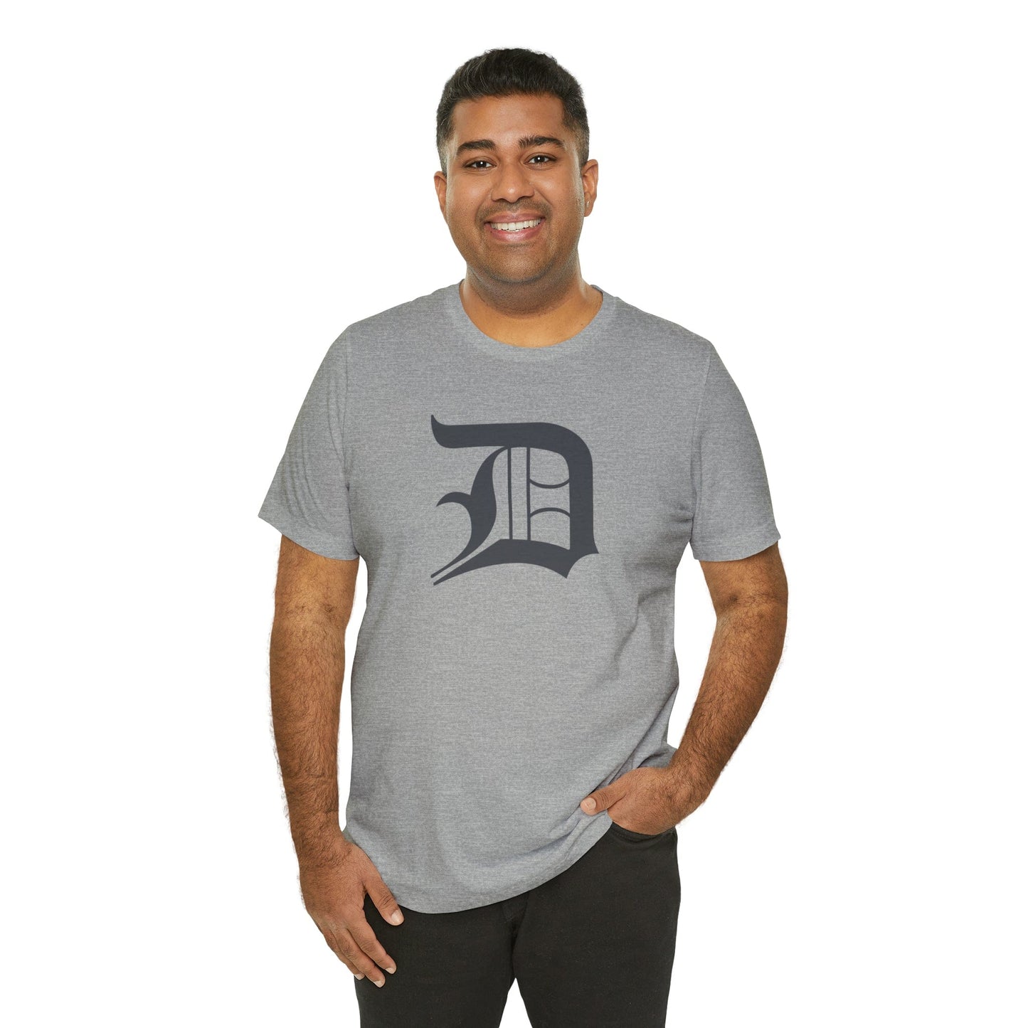 Detroit 'Old English D' T-Shirt (Iron Ore Grey) | Unisex Standard