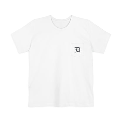 Detroit 'Old English D' Pocket T-Shirt (Iron Ore Grey) | Unisex Standard