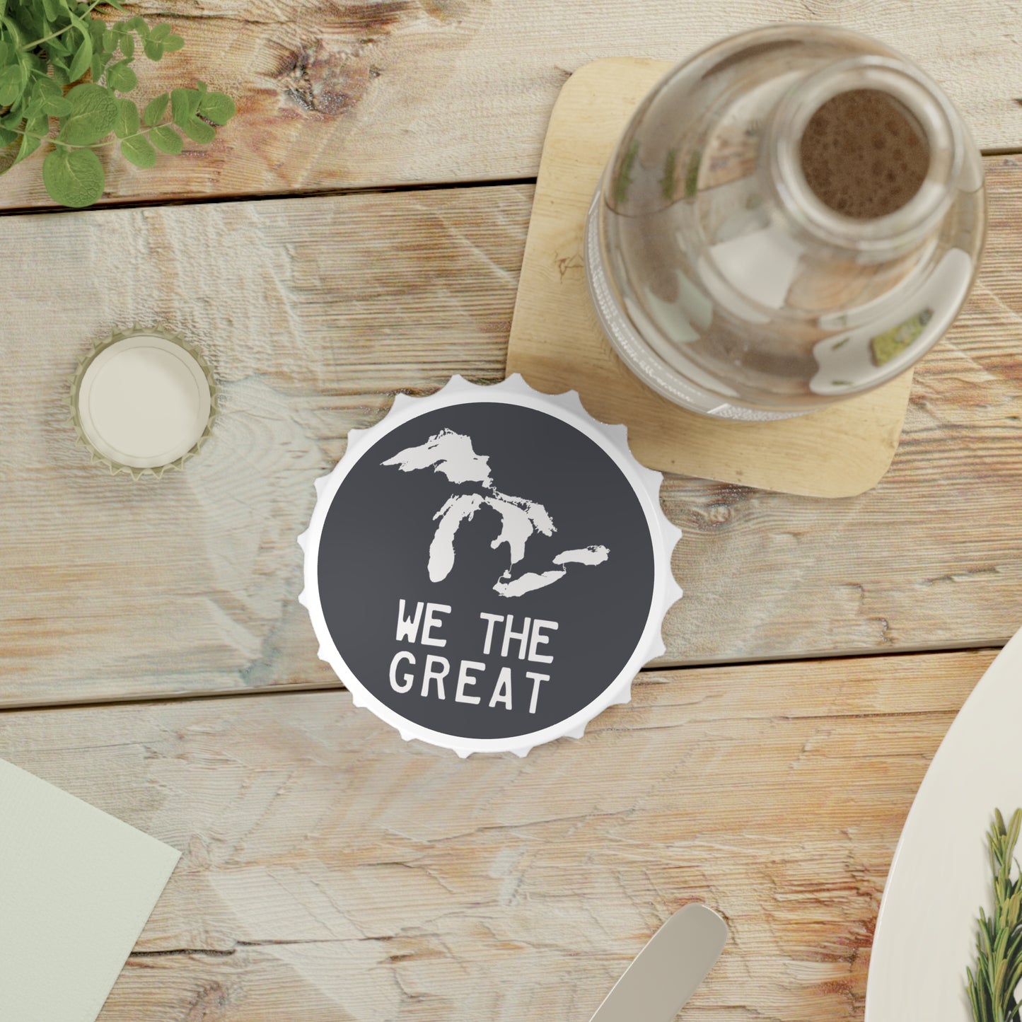 Great Lakes 'We The Great' Bottle Opener | Iron Ore Grey