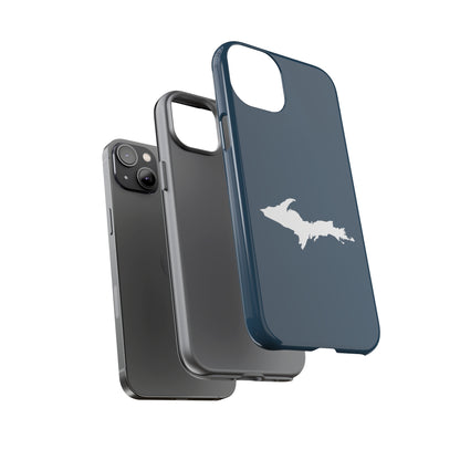 Michigan Upper Peninsula Tough Phone Case ('37 Caddie Cavalier Blue w/ UP Outline) | Apple iPhone