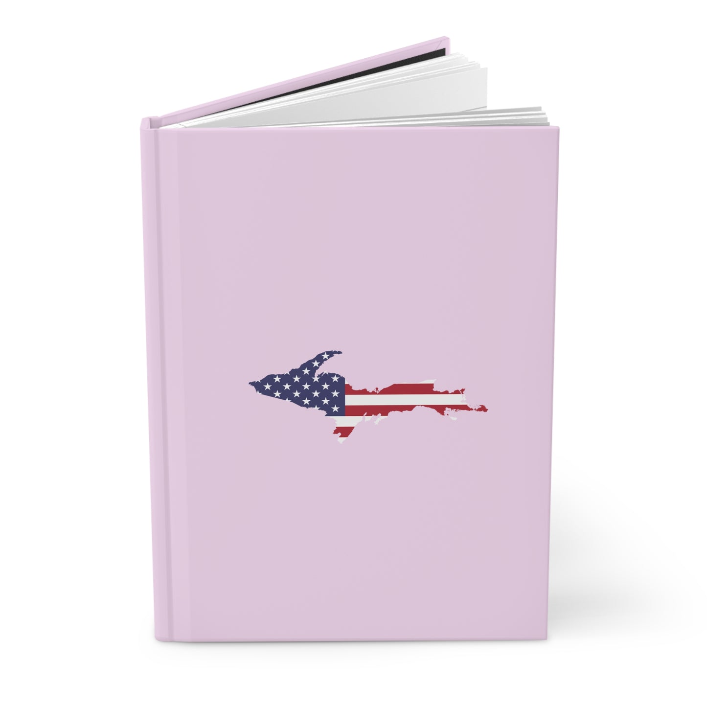 Michigan Upper Peninsula Hardcover Journal (w/ UP USA Flag) | Ruled - Pale Lavender