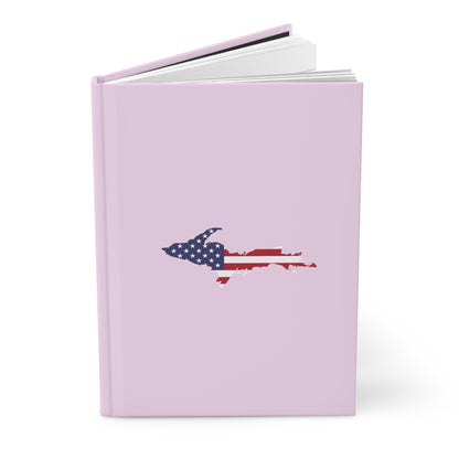 Michigan Upper Peninsula Hardcover Journal (w/ UP USA Flag) | Ruled - Pale Lavender