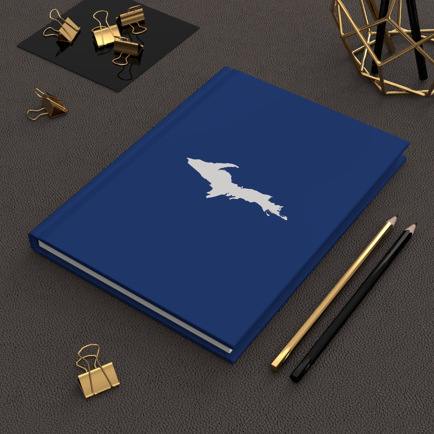 Michigan Upper Peninsula Hardcover Journal (Dearborn Blue w/ UP Outline) | Ruled - 150pgs