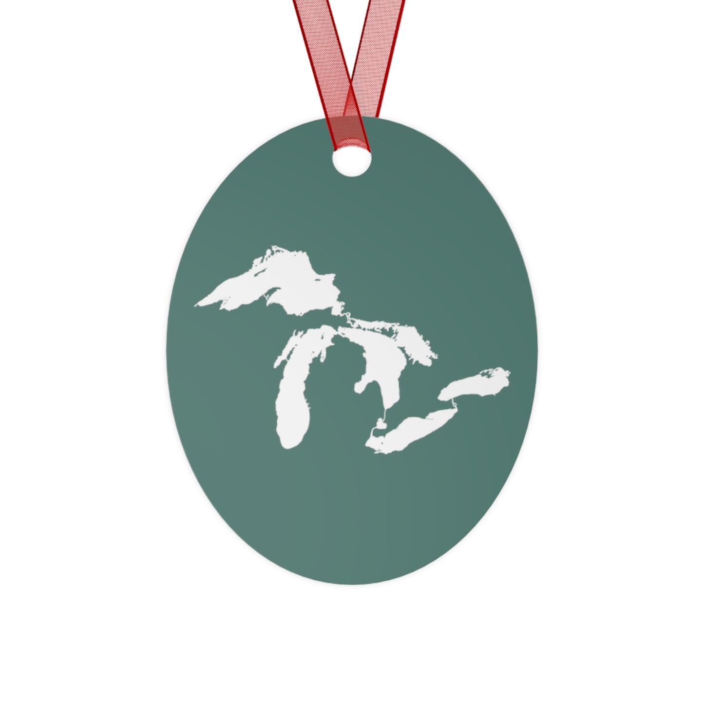 Great Lakes Christmas Ornament | Metal - Copper Green