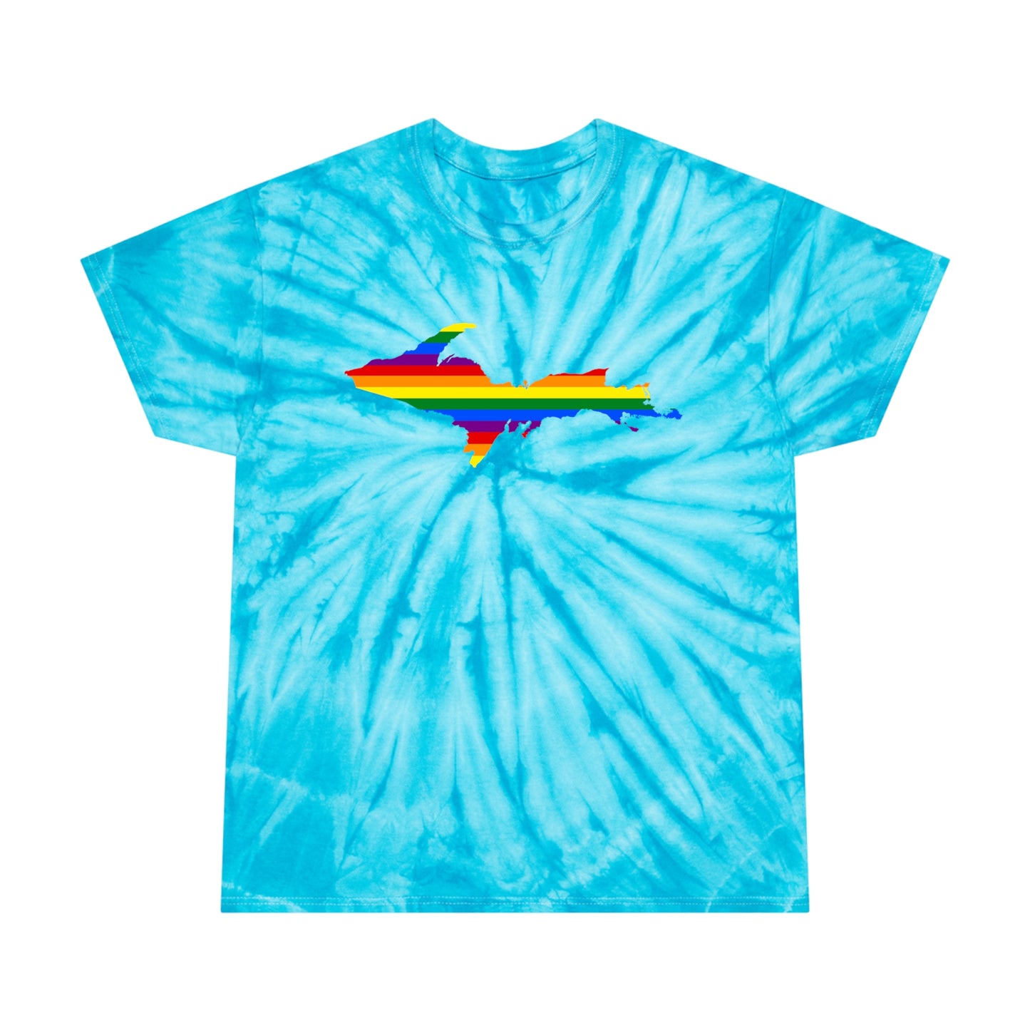 Michigan Upper Peninsula Tie-Dye T-Shirt (w/ UP Pride Flag) | Unisex Cyclone