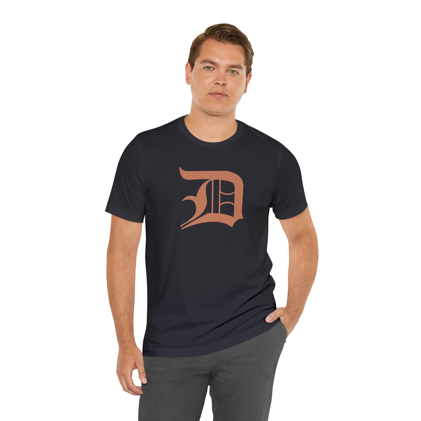 Detroit 'Old English D' T-Shirt (Copper Color) | Unisex Standard