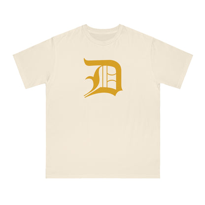 Detroit 'Old English D' T-Shirt (Gold) | Unisex Organic