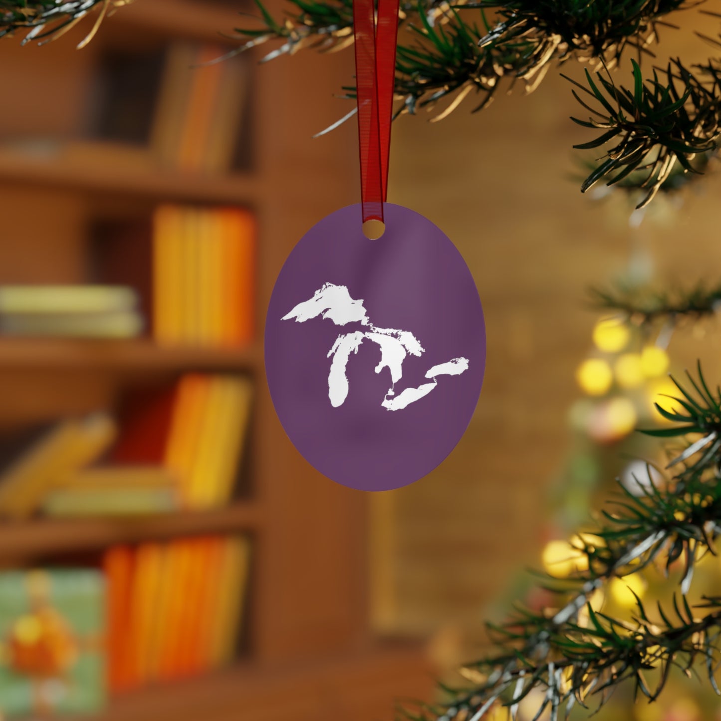 Great Lakes Christmas Ornament | Metal - Plum