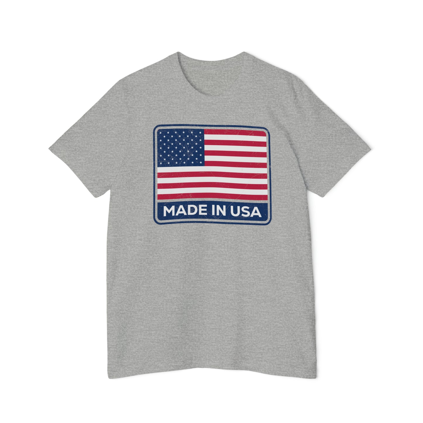 'Made in USA' T-Shirt (Square Flag Slate ) | Made in USA