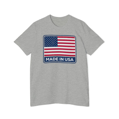 'Made in USA' T-Shirt (Square Flag Slate ) | Made in USA