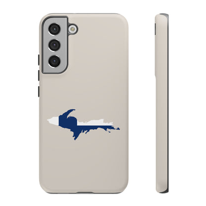 Michigan Upper Peninsula Tough Phone Case (w/ UP Finland Flag Outline) | Samsung & Pixel Android