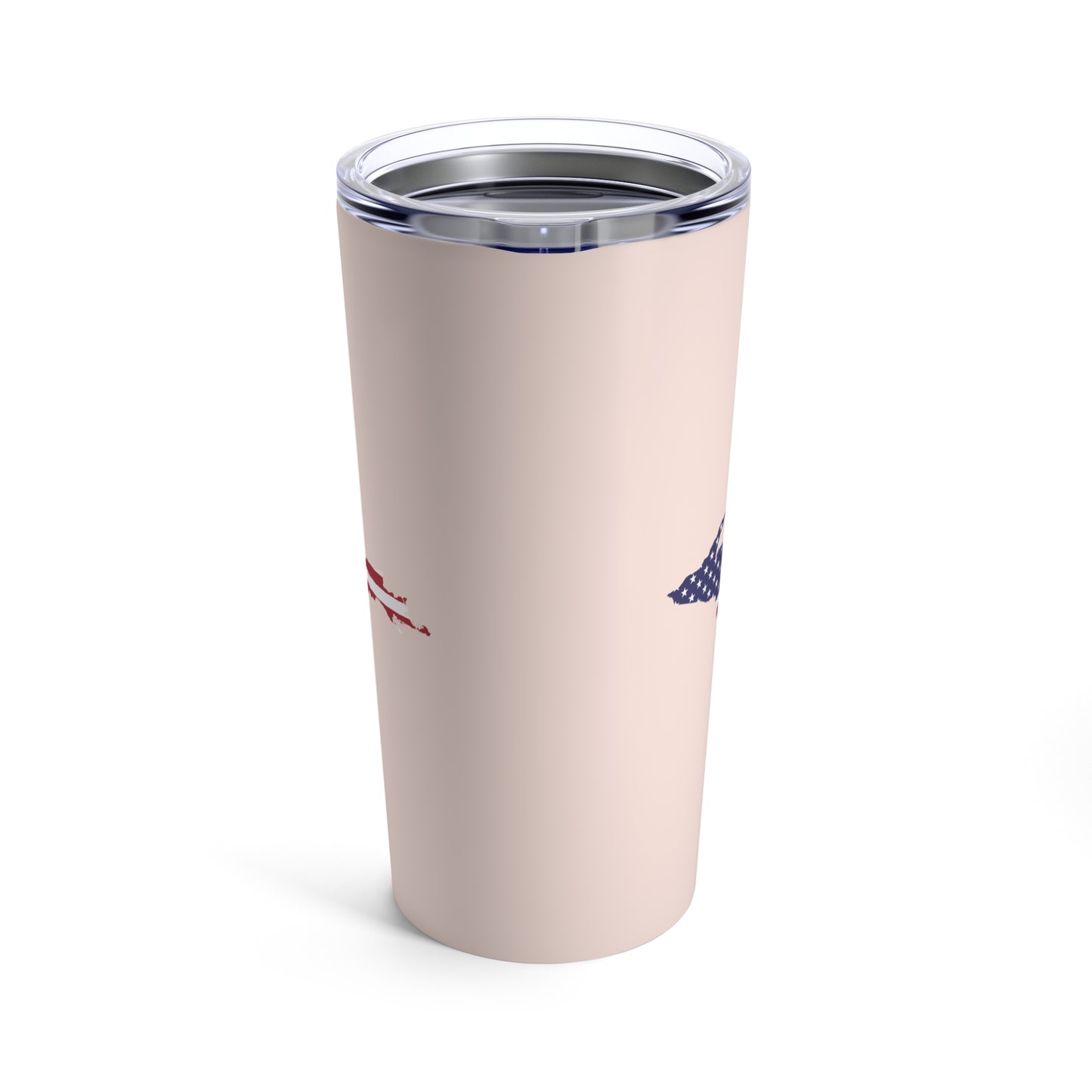 Michigan Upper Peninsula Tumbler (w/ UP USA Flag) | Champagne Pink - 20oz