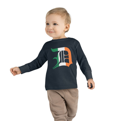 Detroit 'Old English D' T-Shirt (Irish Edition) | Toddler Long Sleeve