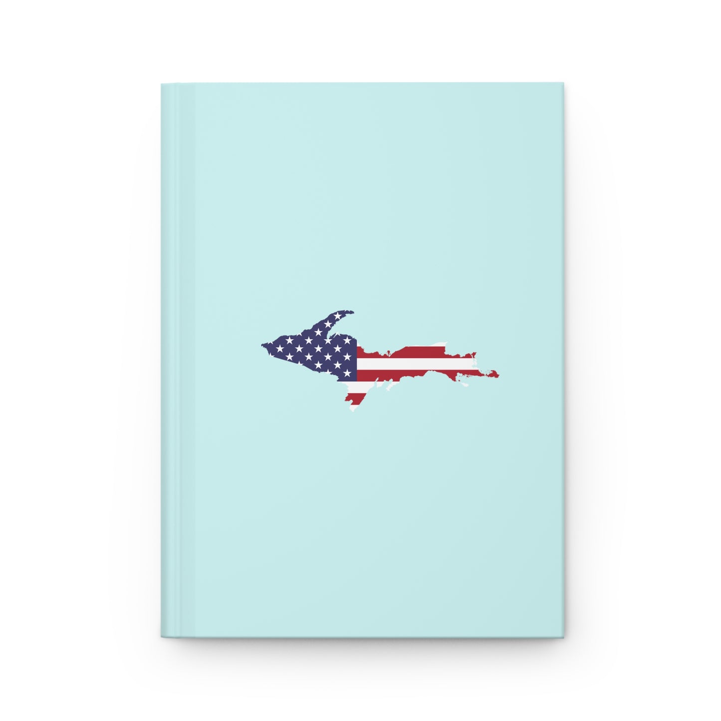 Michigan Upper Peninsula Hardcover Journal (w/ UP USA Flag) | Ruled - Light Blue