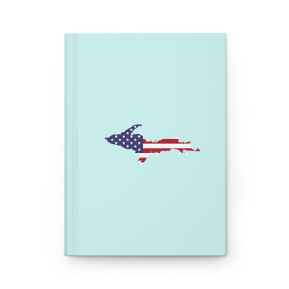 Michigan Upper Peninsula Hardcover Journal (w/ UP USA Flag) | Ruled - Light Blue