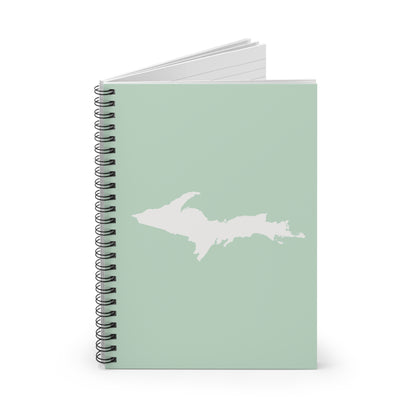 Michigan Upper Peninsula Spiral Notebook (w/ UP Outline) | Sea Green