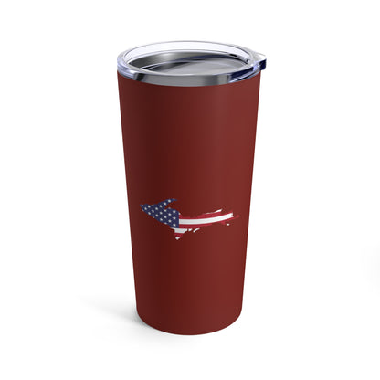 Michigan Upper Peninsula Tumbler (w/ UP USA Flag) | Cherryland Red - 20oz