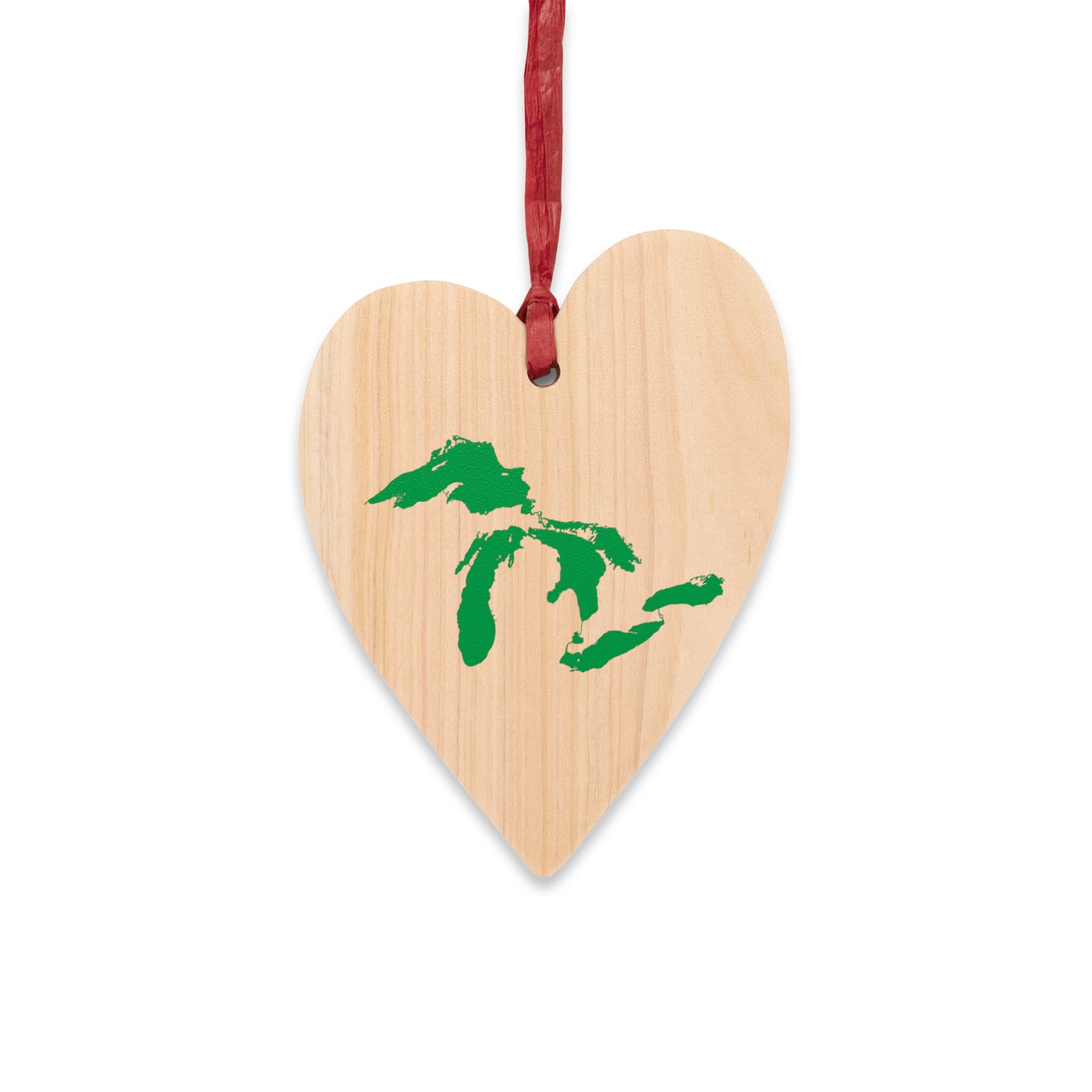 Great Lakes Christmas Ornament | Wooden - Shamrock Green