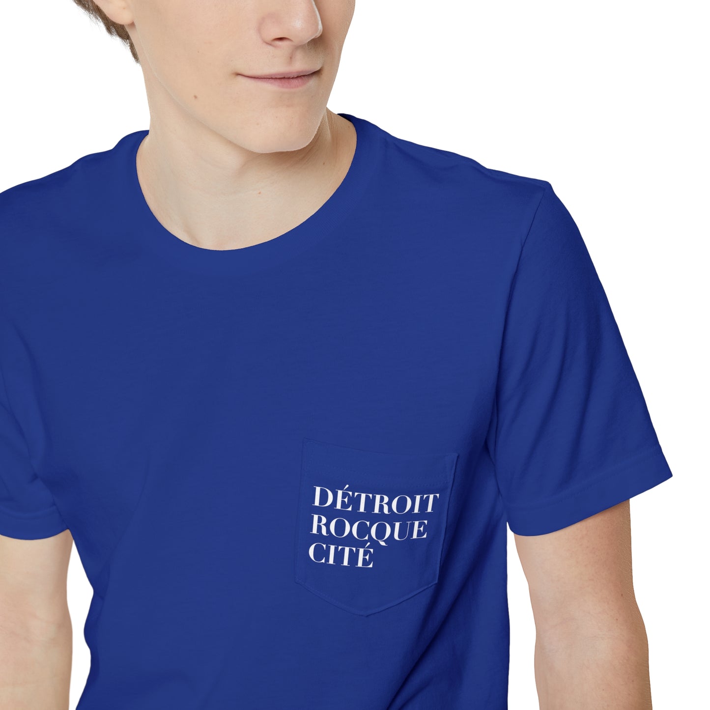 'Détroit Rocque Cité' Pocket T-Shirt | Unisex Standard