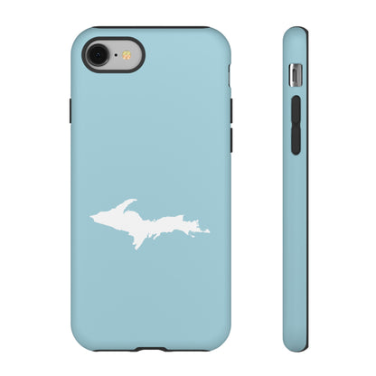 Michigan Upper Peninsula Tough Phone Case ('58 Caddie Blue w/ UP Outline) | Apple iPhone