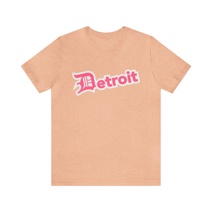 'Detroit' T-Shirt (Rhodochrosite Pink w/ Old English 'D') | Unisex Standard