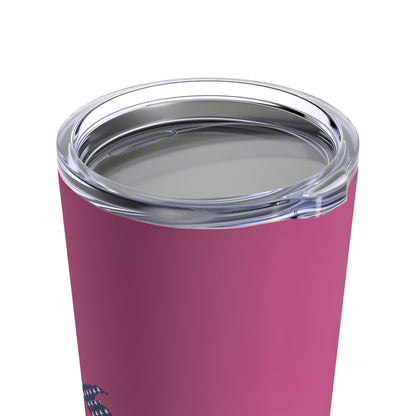 Michigan Upper Peninsula Tumbler (w/ UP USA Flag) | Apple Blossom Pink - 20oz