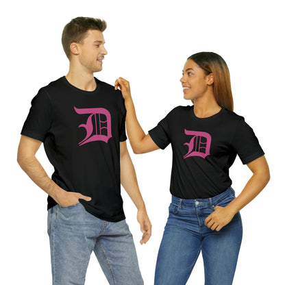 Detroit 'Old English D' T-Shirt (Apple Blossom Pink) | Unisex Standard