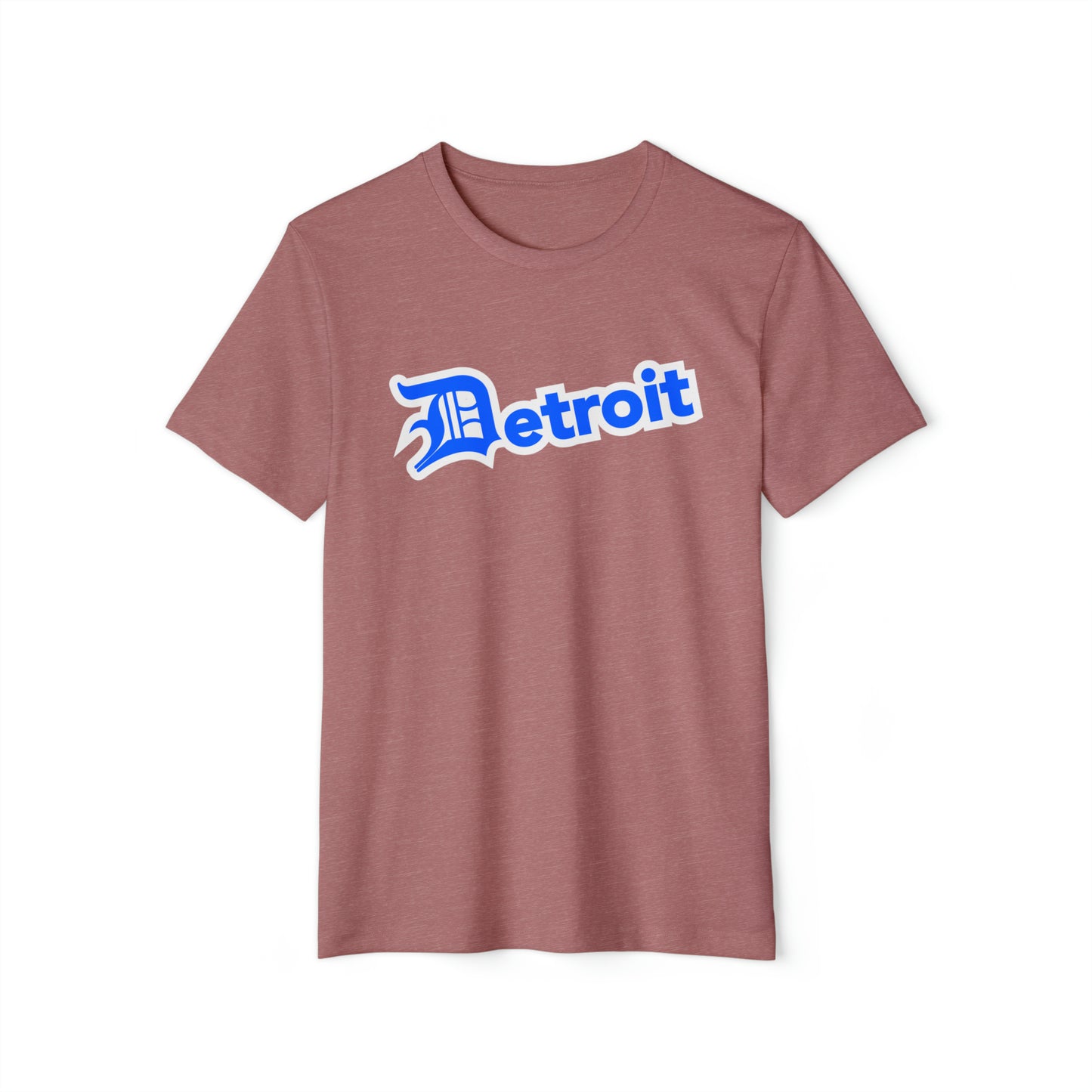 Detroit' T-Shirt (Motor Town Blue Old English 'D') | Unisex Recycled Organic