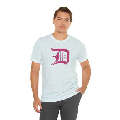 Detroit 'Old English D' T-Shirt (Apple Blossom Pink) | Unisex Standard