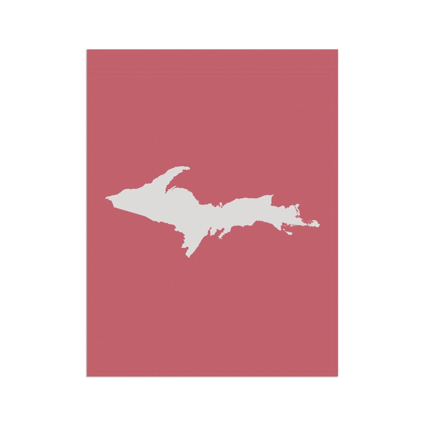 Michigan Upper Peninsula Home & Garden Flag (w/ UP Outline) | Watermelon Pink