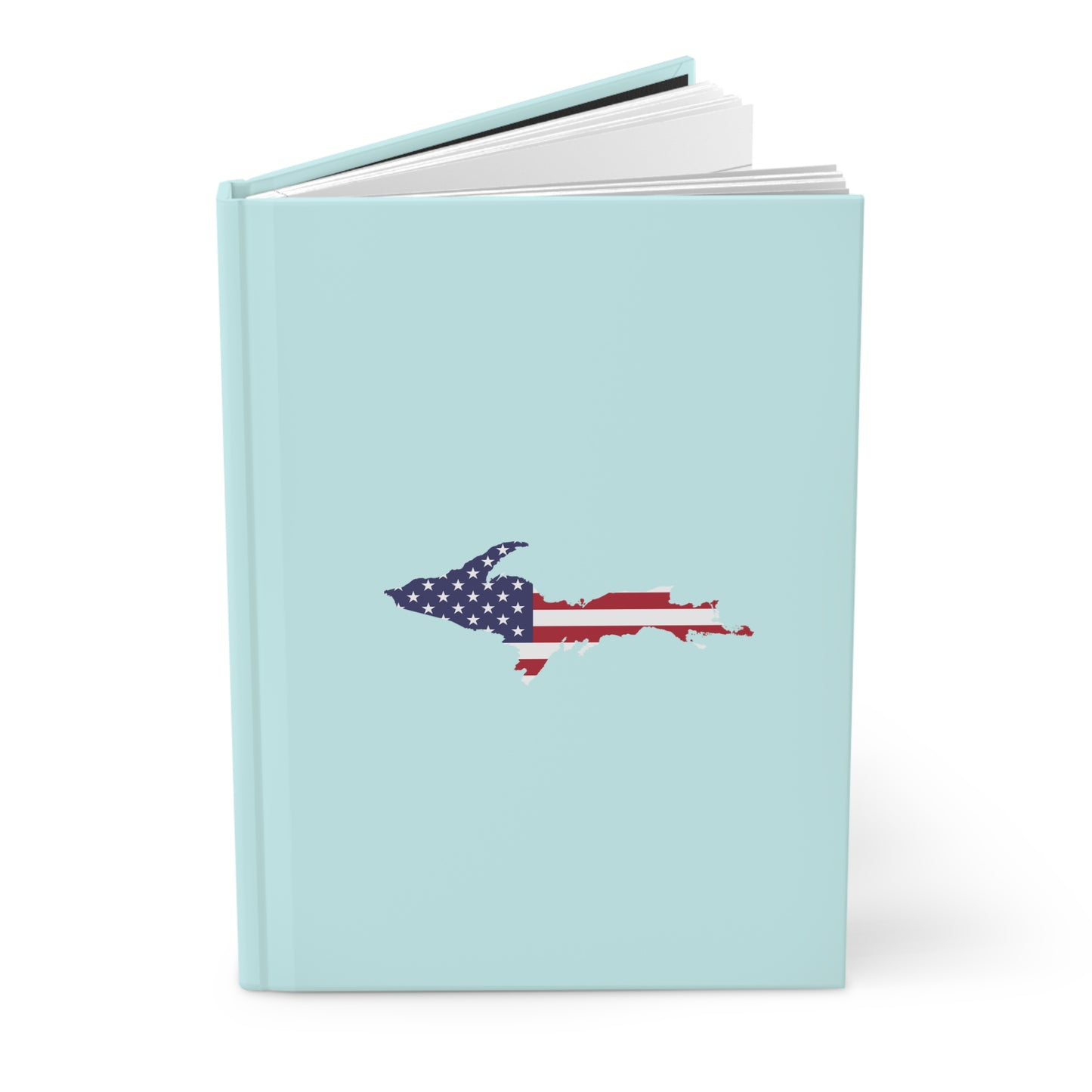 Michigan Upper Peninsula Hardcover Journal (w/ UP USA Flag) | Ruled - Light Blue