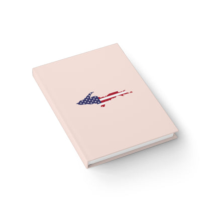 Michigan Upper Peninsula Blank Sketchbook (w/ UP USA Flag) | Champagne Pink